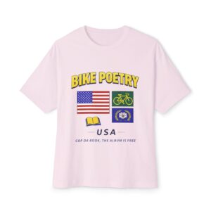 Bike Poetry USA Cycling Tee — Bike Club Graphic Boxy T‑Shirt