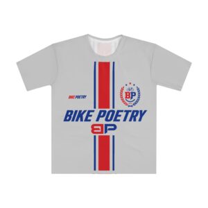 Bike Poetry Racing Tee — Men's Loose Graphic T‑Shirt (Number 47)